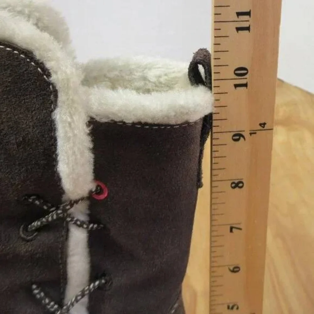 COLUMBIA Delancey Omni Shield Brown Suede Boots Womens 8.5 Omni-Grip Rubber Sole